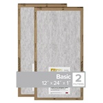 3M FPL20-2PK-24 Filtrete 12 in. W X 24 in. H X 1 in. D Polypropylene 1 MERV Flat Panel Filter 2 pk
