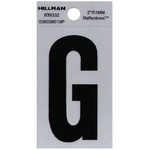 Hillman 839332 2 in. Reflective Black Mylar Self-Adhesive Letter G 1/pc.