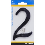 Hillman 839754 4 in. Black Plastic Nail-On Number 2 1/pc.