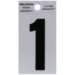 Hillman 839380 2 in. Reflective Black Mylar Self-Adhesive Number 1 1/pc.