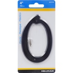 Hillman 839750 4 in. Black Plastic Nail-On Number 0 1/pc.