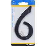 Hillman 839762 4 in. Black Plastic Nail-On Number 6 1/pc.