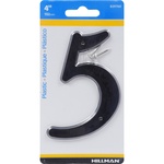 Hillman 839760 4 in. Black Plastic Nail-On Number 5 1/pc.