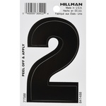 Hillman 841488 3 in. Black Vinyl Self-Adhesive Number 2 1/pc.