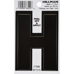 Hillman 841518 3 in. Black Vinyl Self-Adhesive Letter H 1/pc.