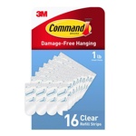 3M - 17022CLR-16ESF - Command Small Plastic Refill Strips 2.12 In. L 16 Pack