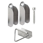 Prime-Line - L 5770 - Mill Silver Aluminum Hangers and Latches 1 pk