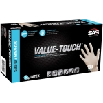 SAS Safety 6591 Value Touch Lightly Powdered NON-EXAM Glove, Small 100/Pack