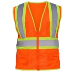 SAS Safety 692-2108 Class 2 Flame Retardant 2-Tone Vest (Orange) Medium