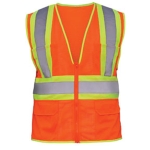 SAS Safety 692-2114 Class 2 Flame Retardant 2-Tone Vest (Orange) 5XL