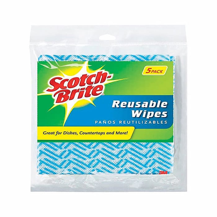 3M 9053-12-SM Scotch-Brite Microfiber Cleaning Cloth 11.5 in. W x 19.5 in. L 5/Pack 
